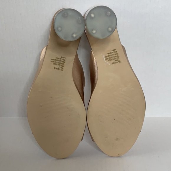 Steve Madden Rose Gold Leather Lucite Mule, sz 10 - Picture 5 of 8
